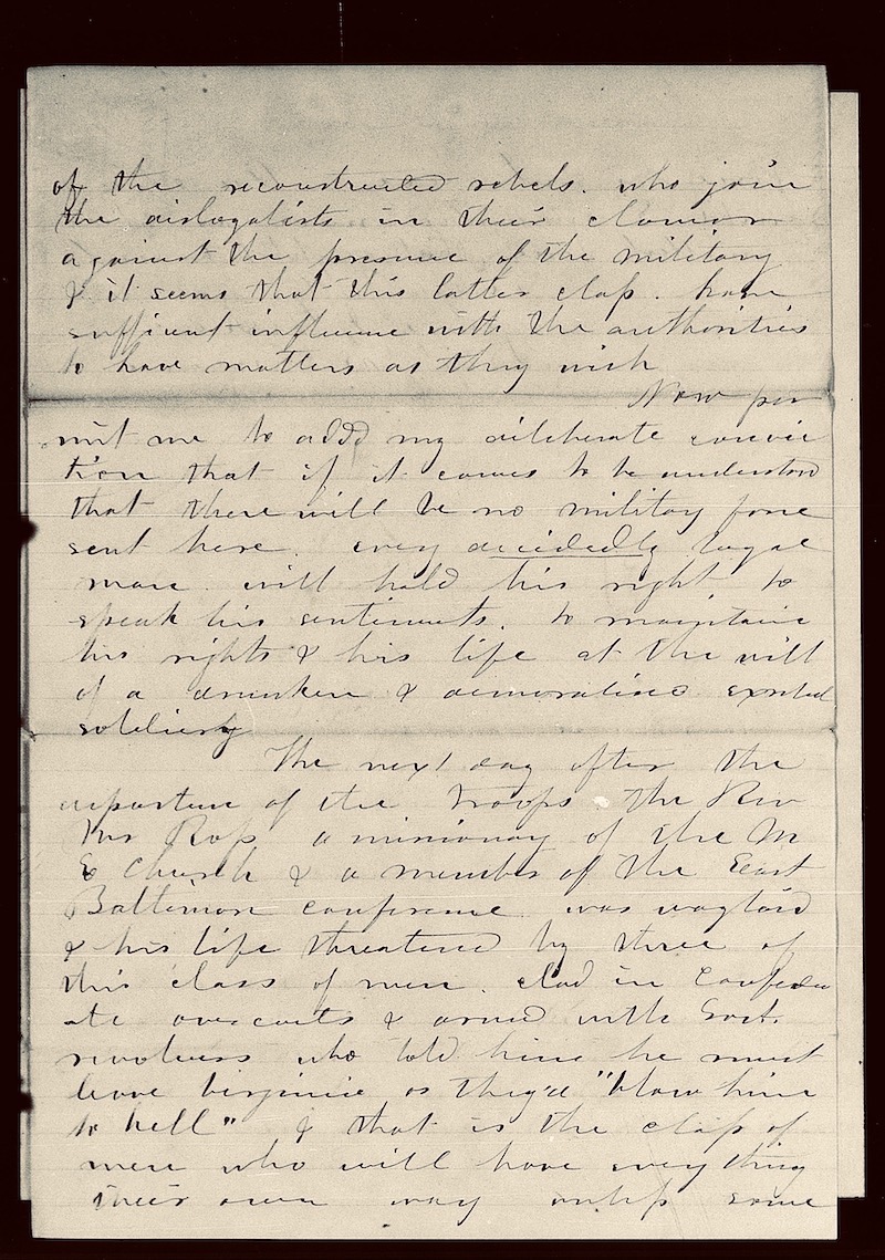 handwritten 19th century letter